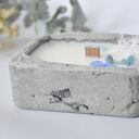 Świeca sojowa zapachowa w betonowej formie - mięta i limonka (masaż) handmade