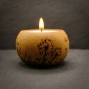 Drewniany świecznik z dmuchawcami do tealight - ręcznie wypalany