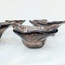 Komplet 6 szklanych świeczników do stołu - ręcznie robione, minimalistyczne