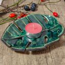Ceramiczna podstawka Monstera - mydelniczka i pod tealight