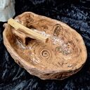 Ceramiczna misa rytualna na Palo Santo - podstawka z runą Berkano