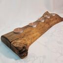 Świecznik drewniany z dębowego konaru, opalany Shou Sugi Ban, Benita No. 1