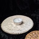Kompas Wikinga Vegvísir z Valknutem i runami Futhark - ceramiczna podstawka