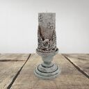 Świecznik z zimowymi kamieniczkami (śnieżynka)