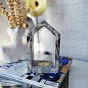 Świecznik na tealight w kształcie domku marble