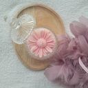 Świeca sojowa handmade z margaretka w szklanej bombonierze
