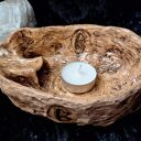 Ceramiczna misa rytualna na Palo Santo - podstawka z runą Berkano