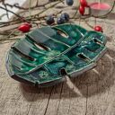 Ceramiczna podstawka Monstera - mydelniczka i pod tealight