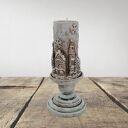 Świecznik z zimowymi kamieniczkami (śnieżynka)