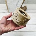 Podgrzewacz do kubka w kwiaty - ręcznie robiony świecznik na tealight