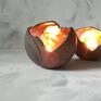 lampion ceramiczny ozdobny szkliwiony - tealight ceramika świecznik