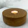 Messto made by wood świeczniki: Duży dębowy na tealight - naturalny