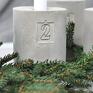 pomysł na świąteczne prezenty święta świeczniki adwentowe - beton - komplet adwent