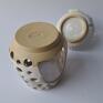 szare świecznik kominek ceramiczny prezent handmade