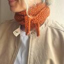 Mini szaliczek - Szalissant pomarańczowy