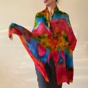 kolorowy szal z wełny merino