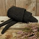 Ciepły szalik, trójkątna wąska chusta - CZARNA