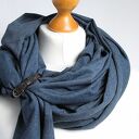 bawełniany, chusta uniwersalna z szalik, apaszka z zapinką