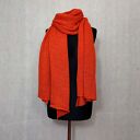 Pomarańczowy szal z wełny i alpaki