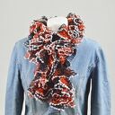 fantazyjny szal - pomarańcz z brązem