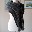 RĘCZNIE NA DRUTACH - Mus kawowy - oryginalny, długi szal boho unisex