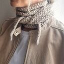 Szalissant - mini szalik z wełny merynosów extra fine, beżowy