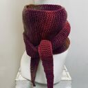 Ręcznie robiony duży ciepły miękki szalik komin Sophie vegan