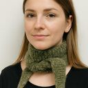 Ręcznie robiony ciepły szalik apaszka w stylu skandynawskim alpaka i jedwab