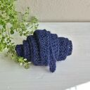 Szalissant - mini szalik z alpaki, granatowy melanż