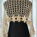 Szal mgiełka z kwiatami