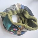 Miękki komin patchworkowy etno dla kobiet 39 cm x 36 cm