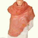 Szal ręcznie filcowany, wełna z merynosów