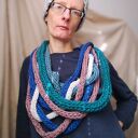 Szalik komin morski wrzos - miękki szal na zimę od Barborka Design