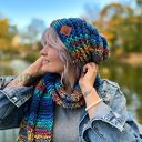 Szal MERINO 50%- Górski potok szalik”