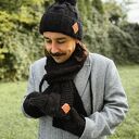 Męski szal MERINO “Czarny szalik”