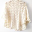 Chusta w liście z wełny alpakai ręcznie robiona