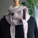 Szaliczek Sofia ręcznie robiony na drutach