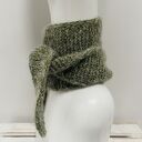 Ręcznie robiony ciepły szalik apaszka w stylu skandynawskim alpaka i jedwab