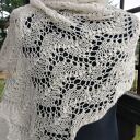 Ażurowy szal mgiełka
