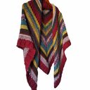 Kolorowa trójkątna chusta handmade z wełną merino