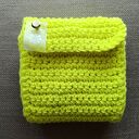 Szal seledynowy na szydełku