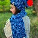 MERINO 66% “Niebieskości szalik”