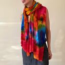 kolorowy szal z wełny merino
