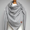 Szara chusta z bawełny - miękka, lekka i stylowa handmade
