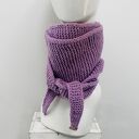 Duży ręcznie robiony ciepły szalik komin otulacz Sophie z wełną merino