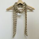 Wąski ażurowy szalik naszyjnik ozdoba na szyję beż