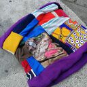 Kolorowy komin patchworkowy na podszewce - folk i boho (handmade)