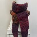 Ręcznie robiony duży ciepły miękki szalik komin Sophie vegan