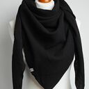 Modna chusta damska bawełniana w CZARNYM kolorze