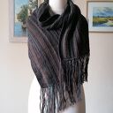 RĘCZNIE NA DRUTACH - Mus kawowy - oryginalny, długi szal boho unisex